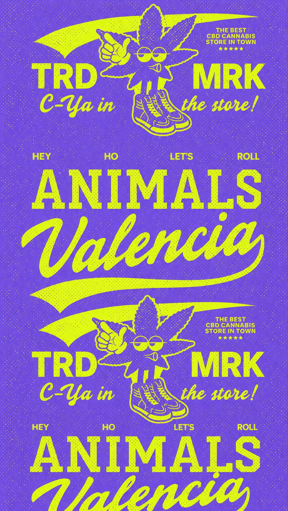 Ilustración de marca Animals CBD Valencia